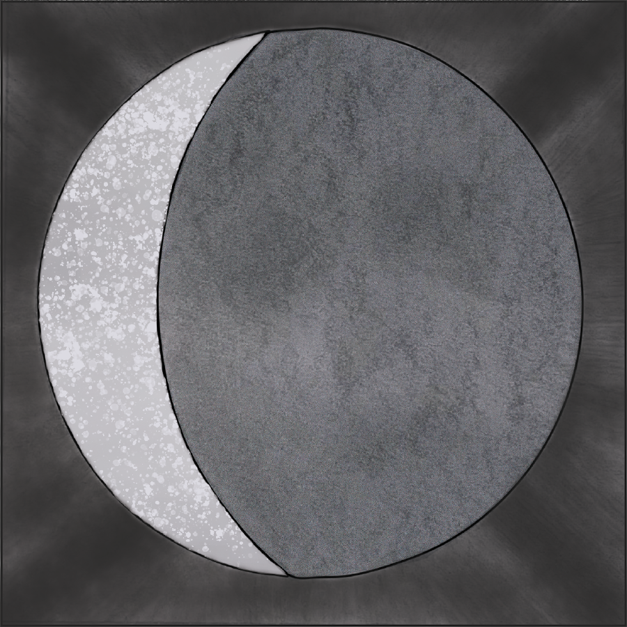 Grayscale eclipse artwork created for Eclipsed