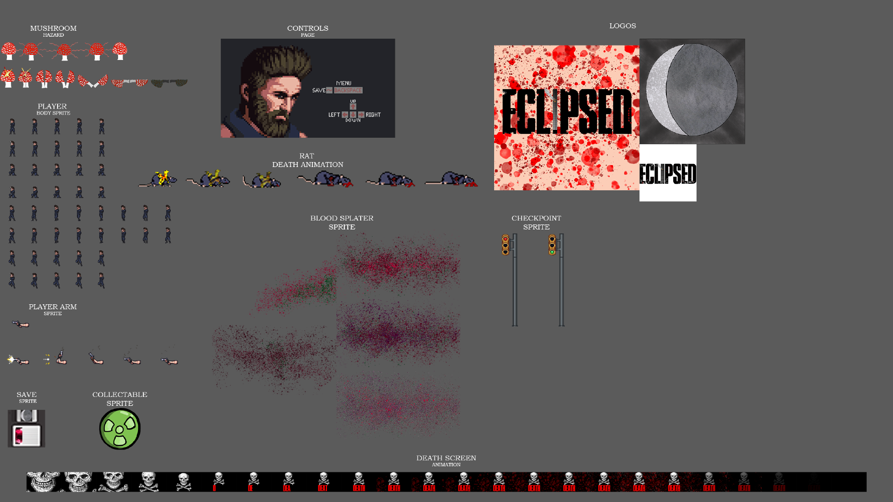 Collection of custom visual and interface assets created for Eclipsed
