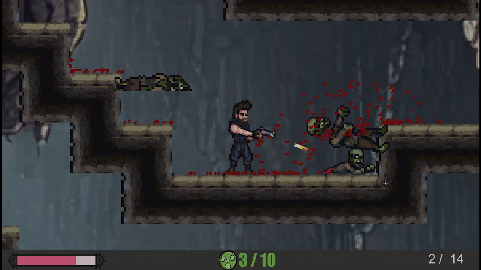 Quinn shooting infected enemies in Eclipsed