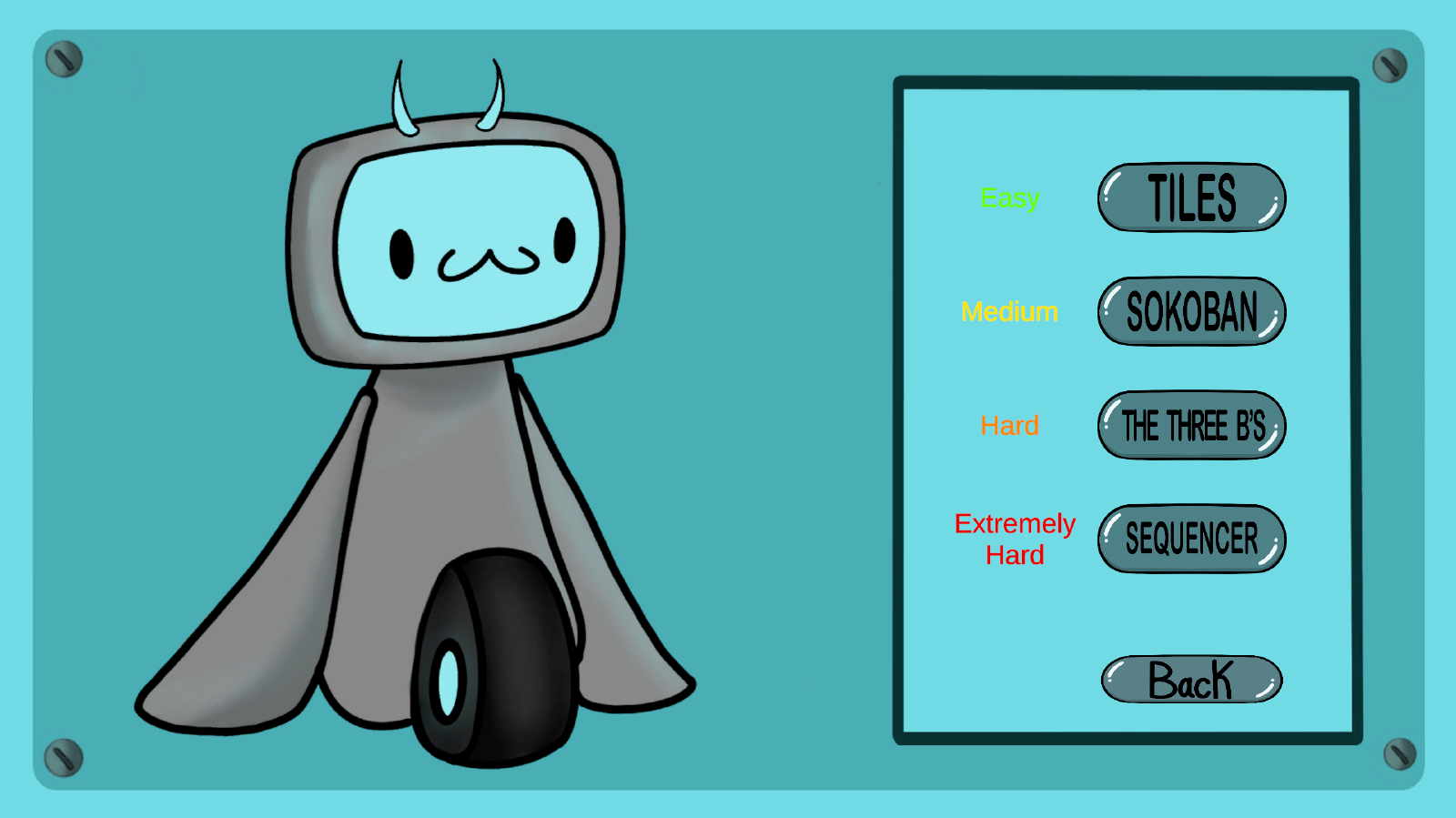 Rogue Malfunction level-selection screen showing the Extremely Hard Sequencer label