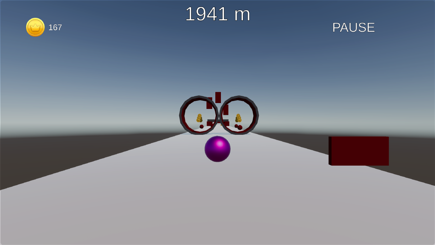 The stone approaching coins, rotating rings, and moving obstacles